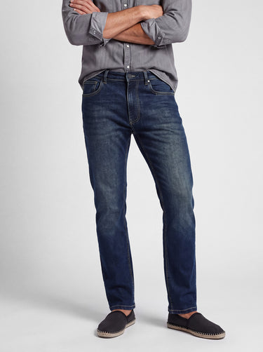 410 Athletic Straight Mid Rise Jeans - Mid Indigo