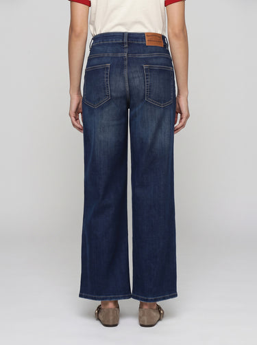 Baggy Mid Rise Jeans - Mid Indigo
