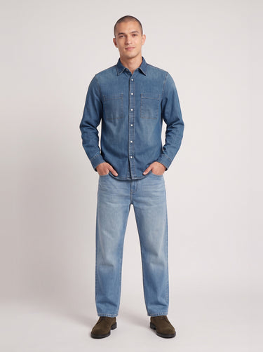 Denim Utility Shirt - Mid Indigo