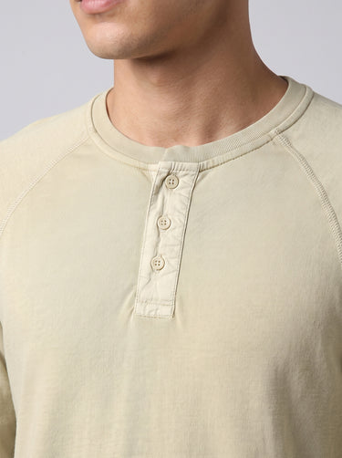 Cloud Soft Henley T-Shirt - Beige