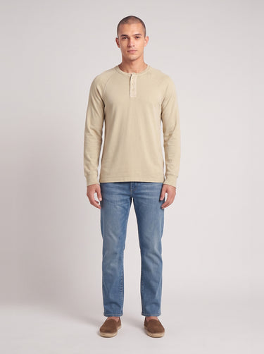 Cloud Soft Henley T-Shirt - Beige