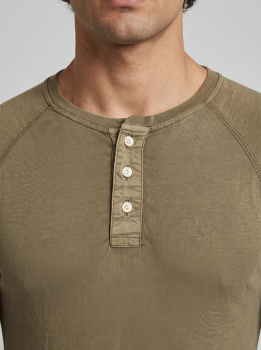 Cloud Soft Henley T-Shirt - Green