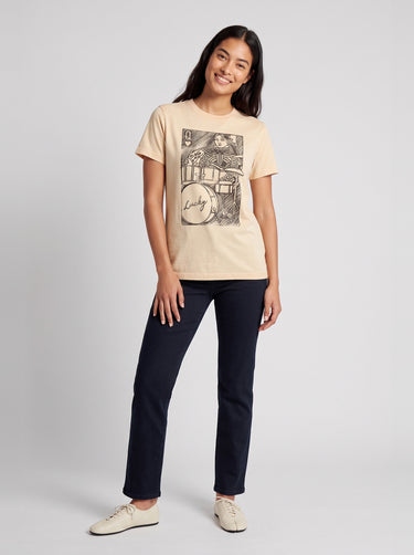 Queen Drummer T-Shirt - Cream
