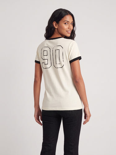 Lucky 90 Ringer T-Shirt - Cream