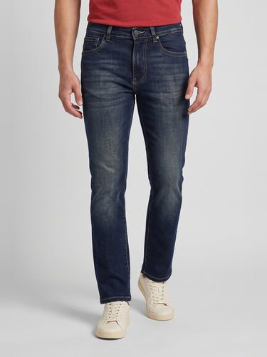 410 Athletic Straight Mid Rise Jeans - Dark Indigo