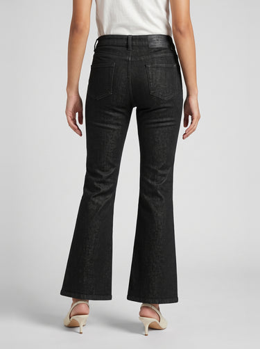 Stevie Flare High Rise Jeans - Dark Black