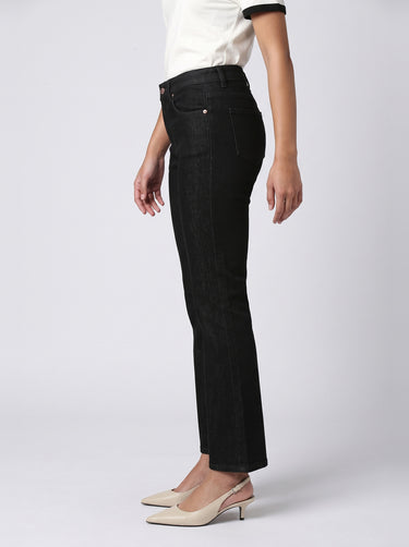 Stevie Flare High Rise Jeans - Dark Black