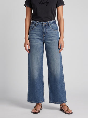 Baggy Ultra Low Rise Jeans - Mid Indigo